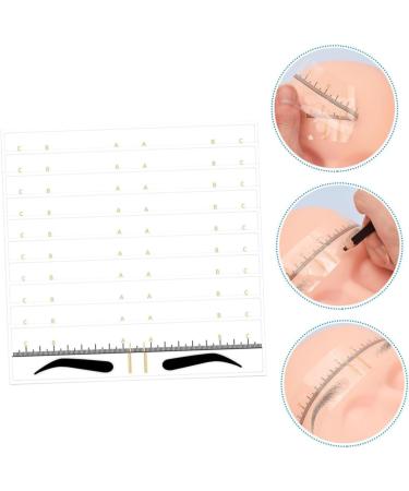 Beavorty 50pcs Eyebrow Positioning Ruler Mold Kits Eyebrow Measuring Tool Eyebrow Measurement Tool Tearable 18.00X3.80X0.10CM Yellow - Buy Online on GoSupps.com