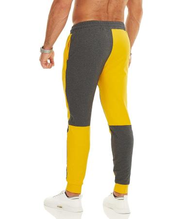 Ouber Men's Stylish Athletic Sweatpants - Yellow X-Large - Buy Online on GoSupps.com