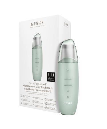Geske |SmartAppGuided Microcurrent Skin Scrubber & Blackhead Remover |9 in 1 |Skincare Tools |Face Cleaning |Anti -aging and cleaning |Professional face lift |Blackening remover green