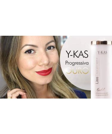 Y-Kas Gold Liss Treatmet Escova Progressiva de Ouro Brazilian Keratin Hair Straightening Smoothing System Progressive Brush 2 x 1000ML - Buy Online on GoSupps.com