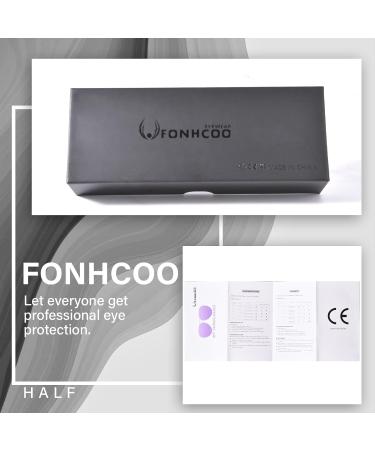 FONHCOO Half-Rim Reading Glasses for Men & Women - Blue Light Filter Visual Aid for Seniors - 1.5x Power Black Frames - Buy Online on GoSupps.com