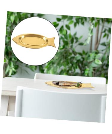 HOMSFOU 4pcs Stainless Steel Fish Plate Dinner Plates Fish Shaped Dish Grill Pan with Lid Oval Fish Dish Oval Serving Sushi Plate Dinner Serving Dish Dinnerware Food Japanese-Style Snack - Buy Online on GoSupps.com