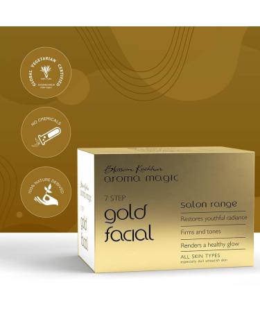 Aroma Magic Gold Facial Kit - 7 Steps Multi-Use Skincare Set for Firming & Toning | Enhance Dull Skin for Youthful Glow | All Skin Types - Buy Online on GoSupps.com