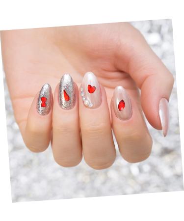 POPETPOP 1 Box Nail Jewelry Drill Red Sequin Ab Crystal Rhinestones Sticker Gems Nail Decoration Nail Jewelry Decorations Nail Art Accessories Diy Resin Drill Plastic Silver Black 13X5X1cm Red - Buy Online on GoSupps.com