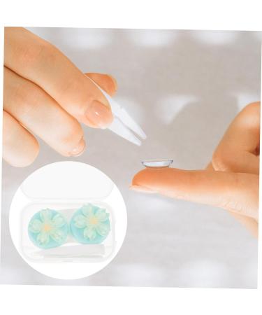 Gatuida 3-Compartment Waterproof Travel Case for Colored Contact Lenses - Portable Eye Lens Storage Box - Light Green 7x4.5x2.5cm - Buy Online on GoSupps.com