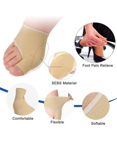 2Pcs Gel Bunion Corrector - Big Toe Protector for Pain Relief | Hallux Valgus Pads | Foot Cushion Sleeve - Buy Online on GoSupps.com