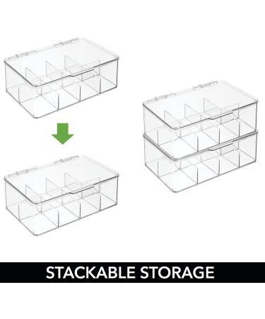 mDesign Clear Plastic First Aid Kit Storage Box - Organizes Medicine and Supplies in Bathroom, Kitchen, Cabinet, or Closet - 8 Divided Sections for Easy Organization - Buy Online on GoSupps.com