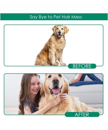 Pet Hair Remover Gloves with 255 Tips for Dog and Cat Grooming - 1 Pair Left & Right Deshedding Glove Brush - Green - Buy Online on GoSupps.com