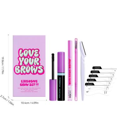 Eyebrow Pencil Kit Eyebrow Makeup Waterproof Eye Makeup Breakresistant Eyebrow Kit Makeup Includes Mascara Eyebrow Card and Eyebrow Cream for Eyebrows - Buy Online on GoSupps.com
