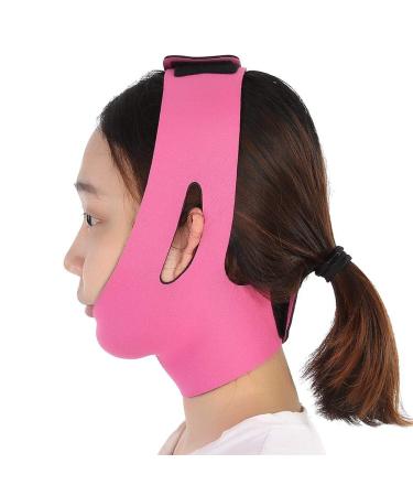 Dueevin Face Lift Bandage - Breathable Facial Lifting Belt & Slimming Mask for Double Chin Reduction | Anti-Fold & Comfortable Rose Red - Buy Online on GoSupps.com