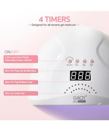 GAOY UV LED Nail Lamp - Professional Nail Dryer with LCD Display Automatic Sensor & 4 Timers for Perfect Nails - Buy Online on GoSupps.com