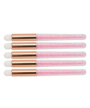 5pcs Pink Glitter Crystal Lip & Lash Brushes | Deep Cleansing & Makeup Tools for Perfect Finish - Buy Online on GoSupps.com