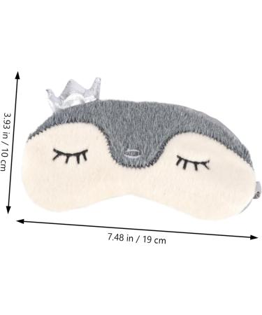 Lurrose 2pcs Cute Camping Fuzzy Blinders Eyepatch Set - Novelty Gift for Travel, Christmas, Birthday - Plush Animal Design Eye Cover for Sleeping - Practical Eyeshade - Buy Online on GoSupps.com