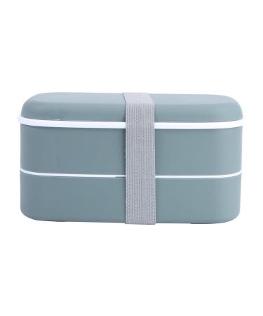 Alipis 1 Set Double Layer and Double Layer Lunchbox Microwave Containers Picnic Container Lunch Box Office HG2P442VA135653 Green 15.5X8.5CM