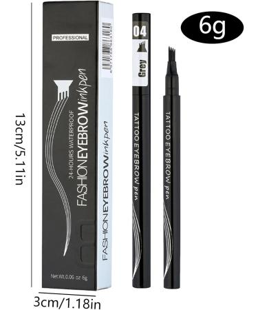 Multi-Fork Eyebrow | Multi-Fork Pencils for Realistic Eyebrow Makeup | Eyebrow Contouring Supplies for Working Home Traveling Dating Gathering Shakven 4# Gray - Buy Online on GoSupps.com