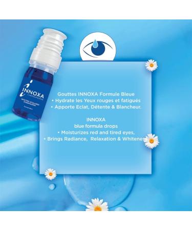 Innoxa Blue Formula Eye Drops | Relieve Red Dry & Tired Eyes | Sterile & Preservative-Free | 2x10ml - International Shipping Available - Buy Online on GoSupps.com