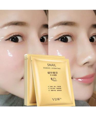 Snail Essence Face Mask - Deep Moisturizing Anti-Aging & Hydrating Silk Masks (5pcs) - 100% Natural Snail Secretion Filtrate - Buy Online on GoSupps.com