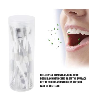 2-in-1 Tongue Cleaner - Best Tongue Scraper for Adults | Eliminate Bad Breath & Refresh Your Mouth - Buy Online on GoSupps.com