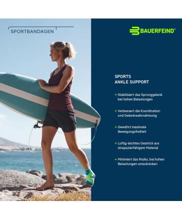 Bauerfeind Ankle Bandage - Unisex Sports Support for Football Fitness & Running | Left Size L - Buy Online on GoSupps.com