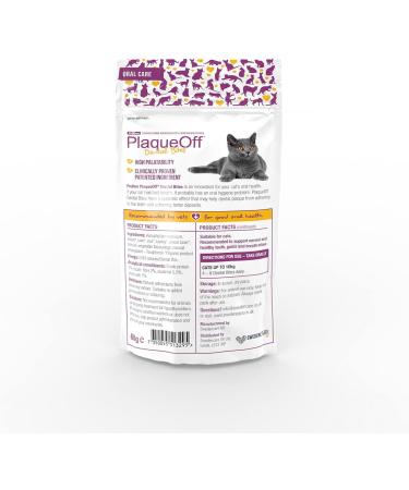 ProDen PlaqueOff Dental Bites for Cats - 60g Pack of 2 | Fight Bad Breath Plaque & Tartar | International Shipping - Buy Online on GoSupps.com