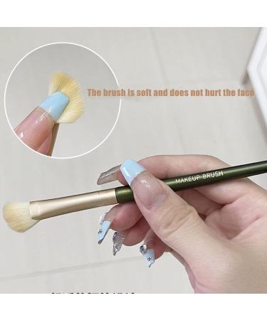 Nose Brush Synthetic Fibre Small Makeup Brush Half-Fan Shape Face Makeup Brush Bevel Thickened Aluminum Tube Handle Makeup Equipment for Even Coverage Pisole - Buy Online on GoSupps.com