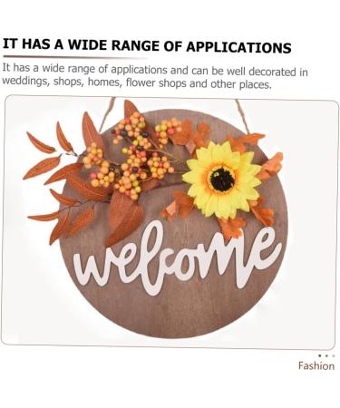 Zerodeko 3pcs Sunflower Welcome Sign Out Door Decor Door Sign Pendant Sign for Front Door Harvest Festival Porch Decor Front Door Welcome Sign Fall Garland Plastic Welcome Card Indoor - Buy Online on GoSupps.com