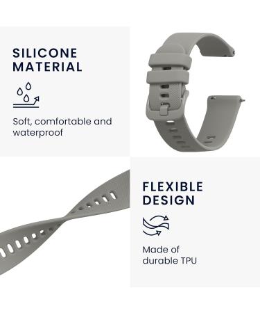 kwmobile Replacement Strap for Garmin Venu Sq Music - Grey Silicone Fitness Tracker Band - Buy Online on GoSupps.com