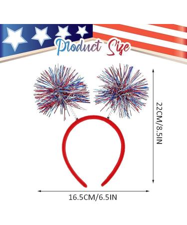 Catery 4th of July Glitter Star Patriotic Head Bopper Headband | Independence Day Tassel Hoop Party Accessories - Buy Online on GoSupps.com