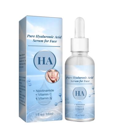 Hyaluronic Acid Plus Vitamin C Serum For Face Nicotinamide & Vitamin E Contained Face Serum For Women Hydrating & Anti Aging Serum Skincare For Facial Moisturiser Dull & Dry Skin
