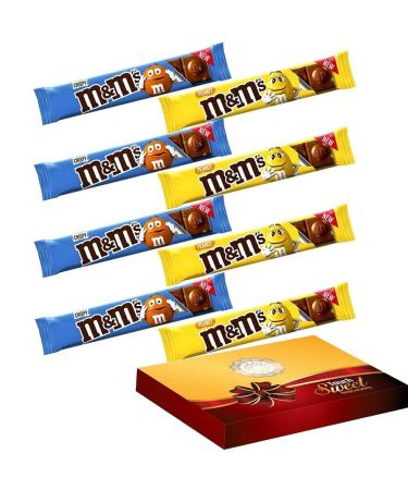 8 x Mixed M&M'S Peanut Chocolate Bars 34g & Crispy Chocolate Bars 31g Collection