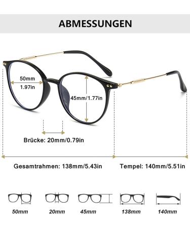 Lanomi Blue Light Filter Reading Glasses for Men & Women - UV400 Protection Anti-Fatigue Oval Frame 2.0 Diopters - Buy Online on GoSupps.com