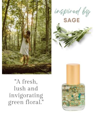 Sage Organic Perfume Oil Extract Roll-On by Sage- 1/4 oz Vegan & Cruelty-Free Fresh Scent Cucumber White Sage Sweet Pea Sage 1/4 oz Extract Roll-On - Buy Online on GoSupps.com