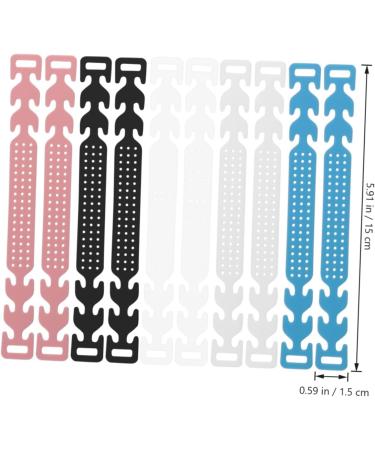 Magiclulu 20-Piece Mask Ear Strap Hooks & Buckles - Black & White Color Extensions for Comfortable Wear - International Shipping Available - Buy Online on GoSupps.com
