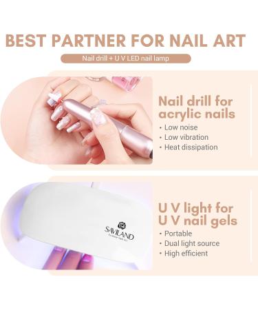 Saviland Acrylic Nail Kit for Beginners - 3 Colors with Nail Drill, Lamp & Tools | DIY Nail Art Set for Women - Buy Online on GoSupps.com