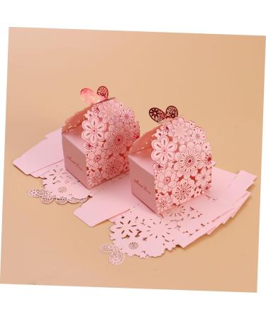 VILLCASE Personalized Tags 20 Pcs Box Gift Boxes Party Favor Boxes Chocolate Box Pink Hollow Out Personalized Labels - Buy Online on GoSupps.com