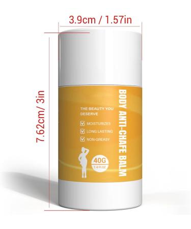 40g Anti-Friction Cream | Waterproof Relief for Friction & Irritation - Ideal for Chest Arms Thighs & Buttocks | Anti-Wound Stick for Comfortable Skin - Buy Online on GoSupps.com