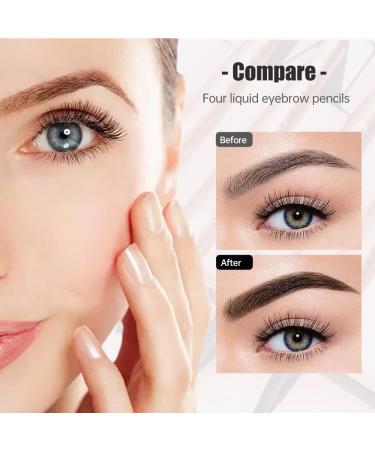 Microblading Eyebrow Pen 3D Waterproof Microblading Eyebrow Pencil Contouring Pen Long-Lasting Magic Eyebrow Pencil Natural Makeup Fine Stroke 4-Fork-Tip Eyebrow Pencil Light brown - Buy Online on GoSupps.com