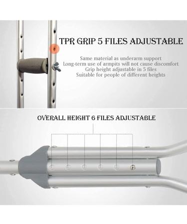 Crutches for Adults Underarm Crutch Armpit Retractable Double Crutches Elderly Walking Stick Aluminum Alloy Handicapped Fracture Walker Great for Travel or Work (2pcs S) Journey 2pcs Medium - Buy Online on GoSupps.com
