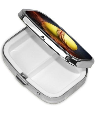 Softball Printing 2 Compartment Pill Case | Cute Travel Pill Box Organizer for Purse & Pocket Gifts - Buy Online on GoSupps.com