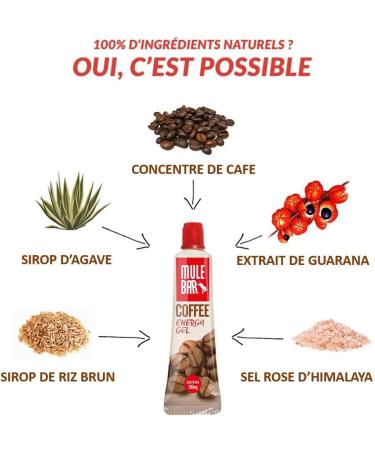 Mulebar - Sport Energy Gel - Coffee - 37g - Vegan - 100mg Caffeine - Resealable and Reusable Tube - Buy Online on GoSupps.com