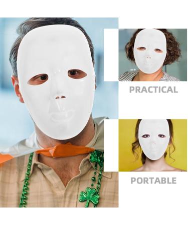 Imikeya DIY Empty Full Face Mask - 2 Paintable White Masks for Masquerade Carnival & Halloween Costumes - Buy Online on GoSupps.com