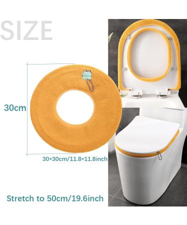 BDS-HOME 4 Pack Thicker Washable Toilet Seat Covers - Stretchable & Comfortable Bathroom Cushion Warmer - Easy Installation for Stylish Bathroom Decor - Buy Online on GoSupps.com