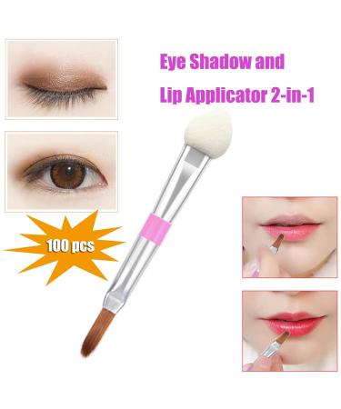 Buy 100pcs Mini Disposable Eyeshadow & Lip Brushes | Portable RoseFlower Makeup Applicators for Perfect Application | No Spilling - Buy Online on GoSupps.com