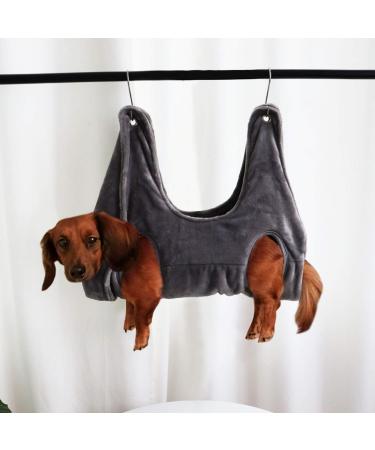 Meideli dog hammock for the fur care hammock with 2 hook dog fur care sling dog chicks for nail clipping dog lift dishes for small dogs gray m medium gray