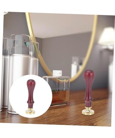 Outanaya 1pc Dispensing Plate Tool Eye Makeup Tool Pressed Powder Seal Powder Stamper Wooden Handle 1 count (Pack of 1) Brown - Buy Online on GoSupps.com