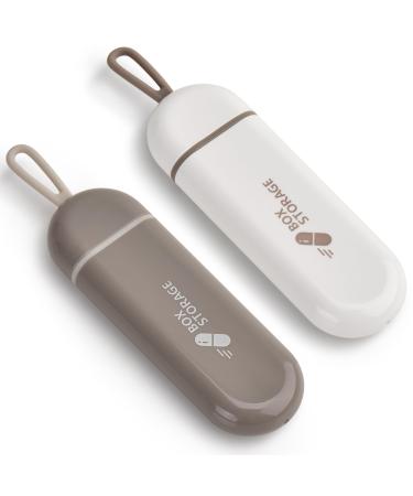 Tablet box Pill dose Pill dose Small for on the go pill box for vitamins medication pills good tightness maintaining medical properties.(2 packs)