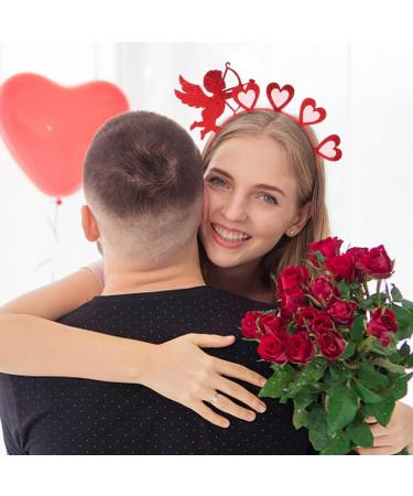 minkissy Heart Headband Valentines Day Headpieces Sequin Cupid Hair Band Red Love Heart Hair Band for Women Girls Halloween Valentine's Day Party Red - Buy Online on GoSupps.com