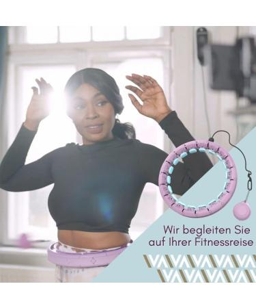Swiss Activa+ Infinity Hoop Smart Weighted Hula Hoop with Counter | Exercise Equipment for Women Weight Loss | S2 XXL Purple Blue - Buy Online on GoSupps.com