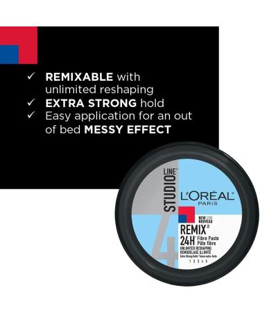 L Or al Paris Studio Line 24H Remix Paste Extra Strong Hold Matt Finish 150ml Unscented 150 ml (Pack of 1) - Buy Online on GoSupps.com