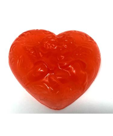 Double Red Valentines Heart All Natural Handmade Glycerin Soap Set of Two Bars 3.5 oz - Buy Online on GoSupps.com